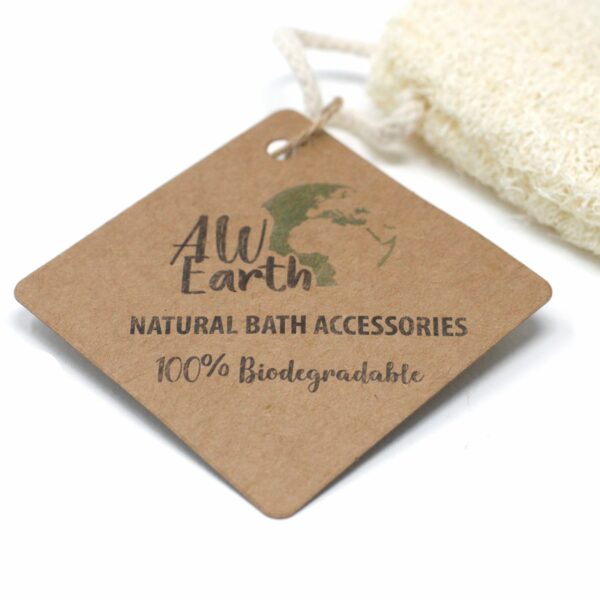 Natural Loofah Scrub on Rope - 5" - 12.7 cm - Image 2