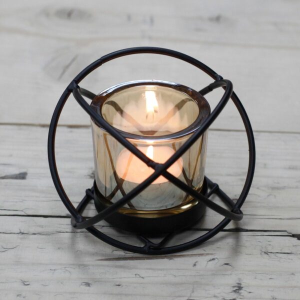 Centrepiece Iron Votive Candle Holder - 1 Cup Single Ball - Image 3