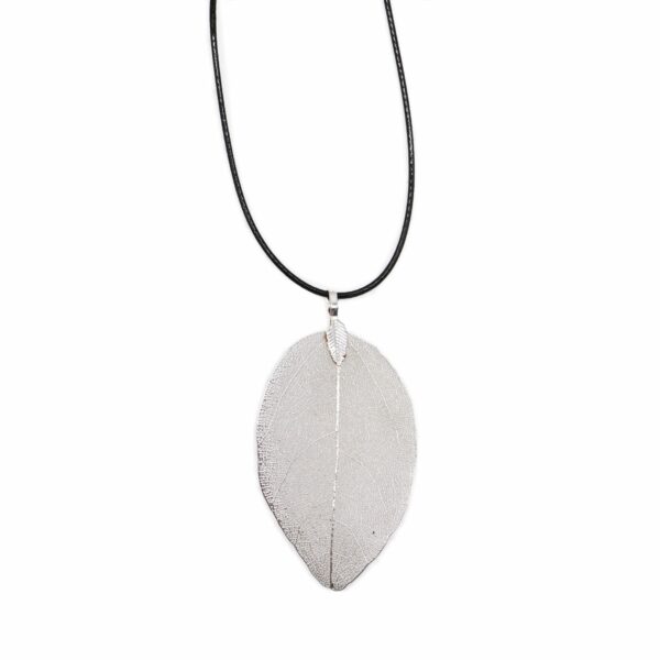 Necklace - Bravery Leaf - Silver - Image 2
