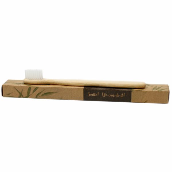 Bamboo Toothbrush - White - Family Pack of 4 - Med Soft - Image 3