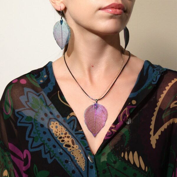 Necklace - Bravery Leaf - Multicoloured - Image 4
