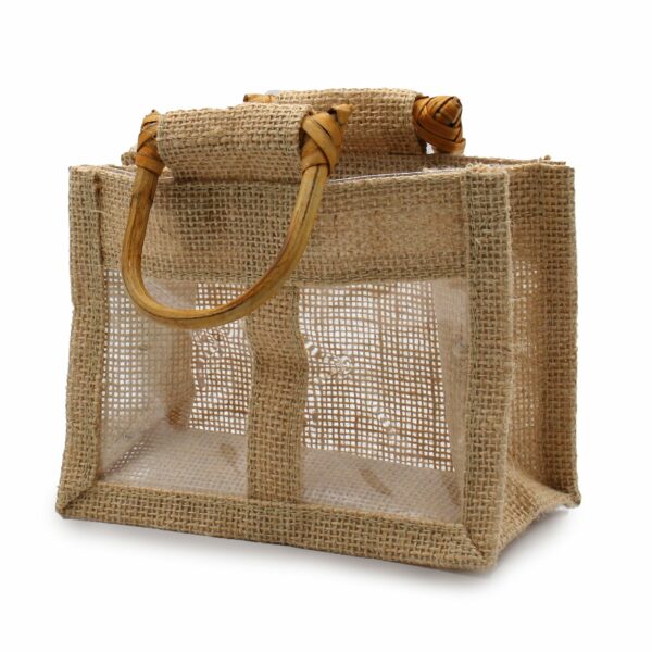 Two Jar Jute Gift Bag - Natural - Image 6
