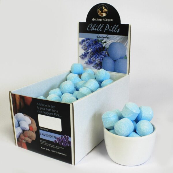 1.3Kg Box of  Chill Pills (Mini Bath Bombs) - Lavender - Image 2