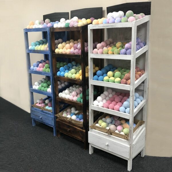 Bath Bomb 5 Shelf Display - Whitewash - Image 4