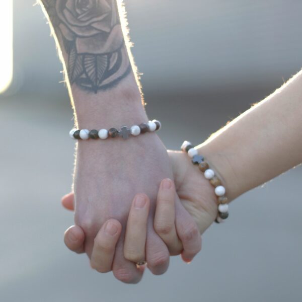 Set of 2 Gemstones Friendship Bracelets - Support - Sodalite & Picture Stone - Image 9