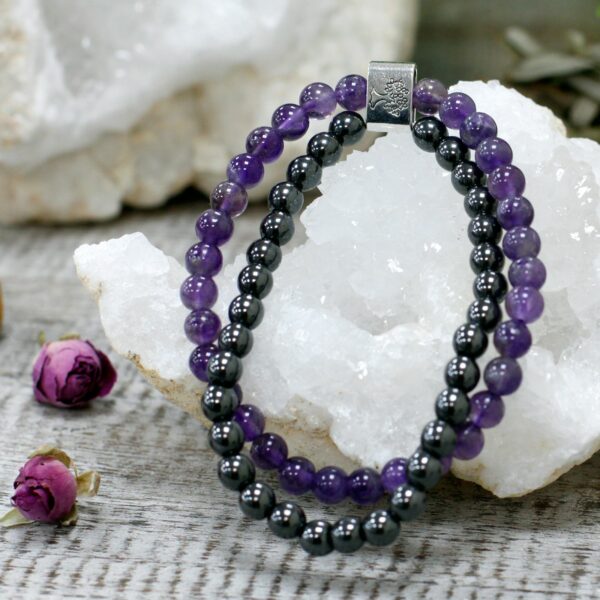 Magnetic Gemstone Bracelet - Amethyst - Image 4