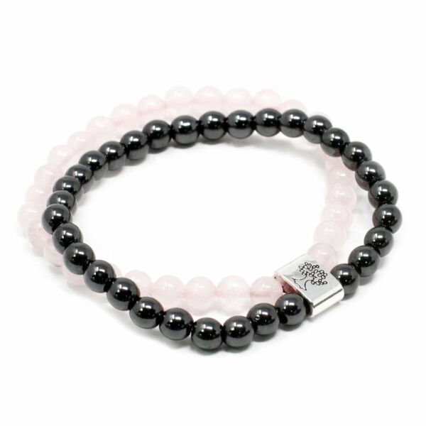 Magnetic Gemstone Bracelet - Rose Quartz - Image 2