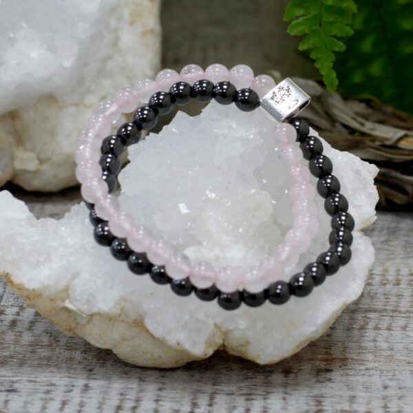 Magnetic Gemstone Bracelet - Rose Quartz - Image 5