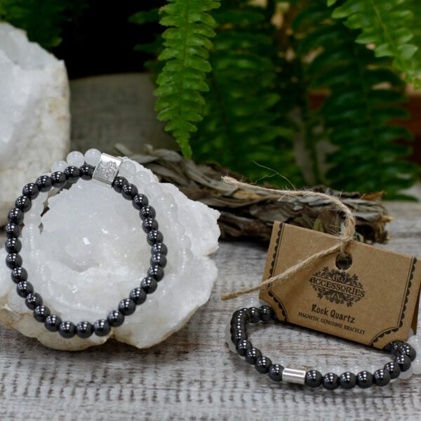 Magnetic Gemstone Bracelet - Rock Quartz - Image 4