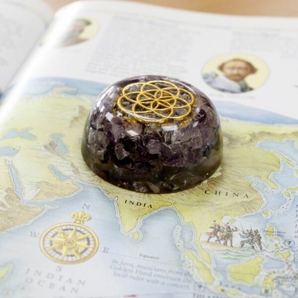 Orgonite Desk Power Packs - Amethyst Dome - Image 4