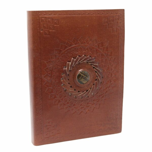 Leather Tigereye Notebook (7x5") - Image 3