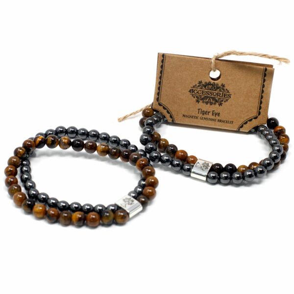Magnetic Gemstone Bracelet - Tiger Eye - Image 3