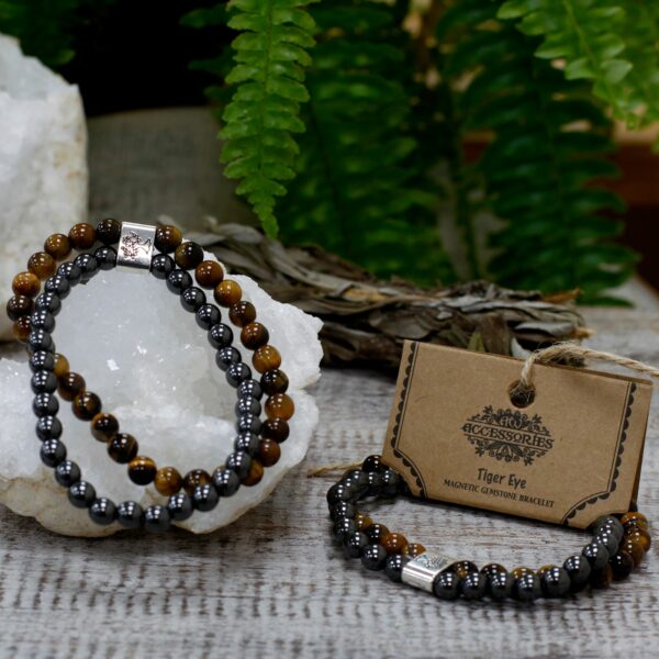 Magnetic Gemstone Bracelet - Tiger Eye - Image 4