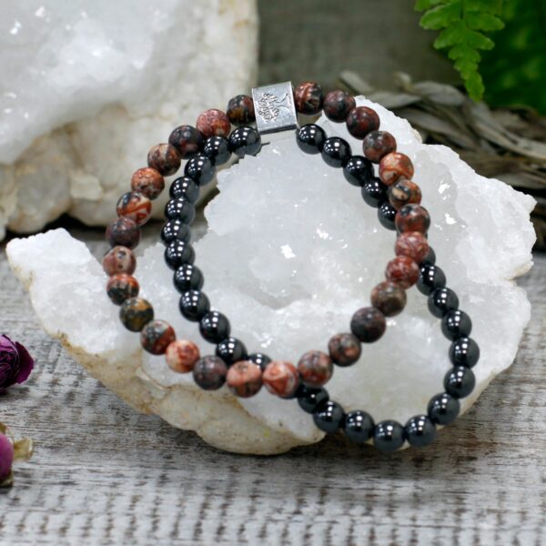 Magnetic Gemstone Bracelet - Leopard Skin - Image 5