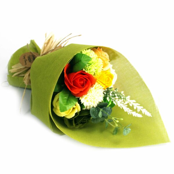 Standing Soap Flower Bouquet - Green Yellow - Image 3