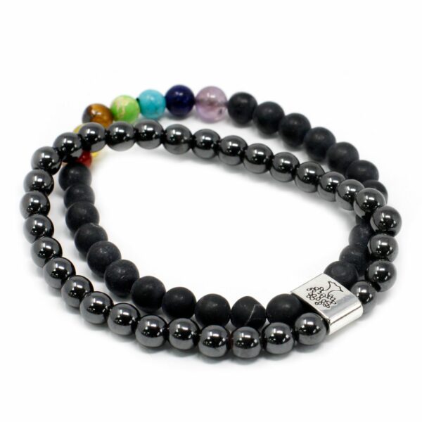 Magnetic Gemstone Bracelet - Black Stone Chakra - Image 2