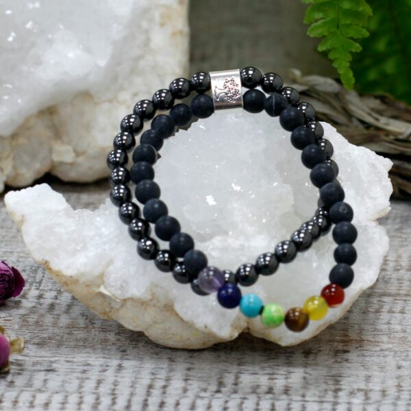 Magnetic Gemstone Bracelet - Black Stone Chakra - Image 5