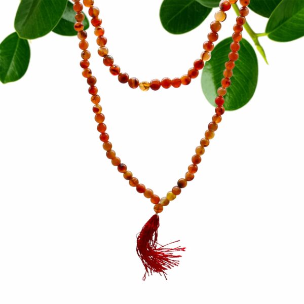 108 Bead Mala - Carnelian - Image 3