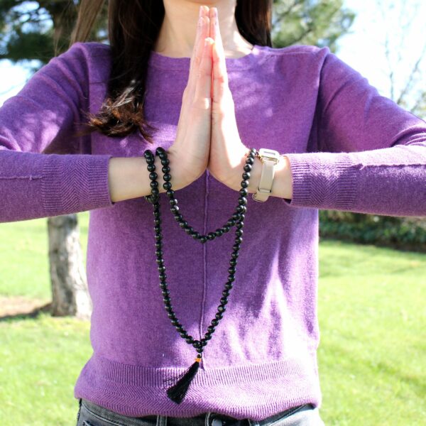 108 Bead Mala - Black Agate - Image 7