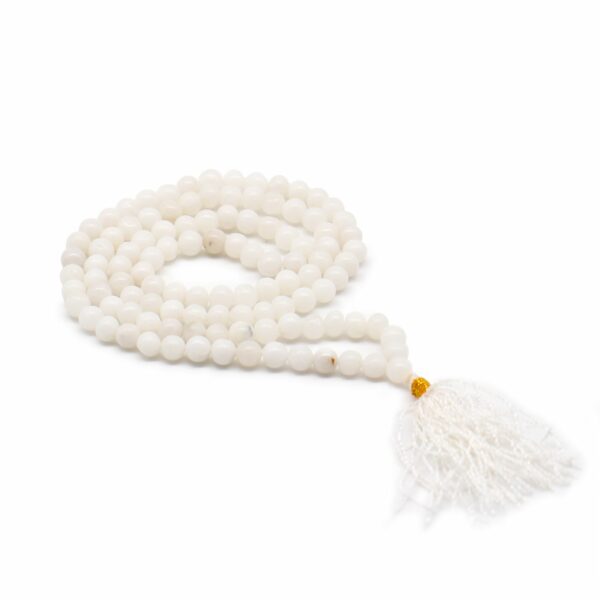 108 Bead Mala - White Quartz - Image 2