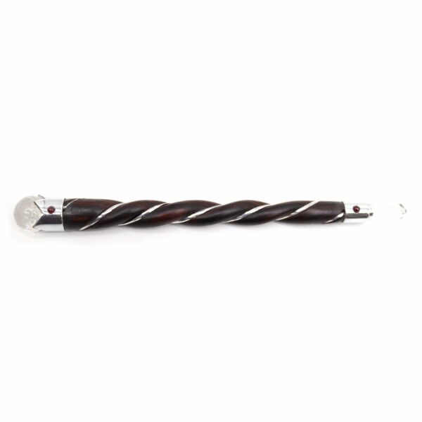 Twisted Wood and Rock Quartz Wand - Image 2