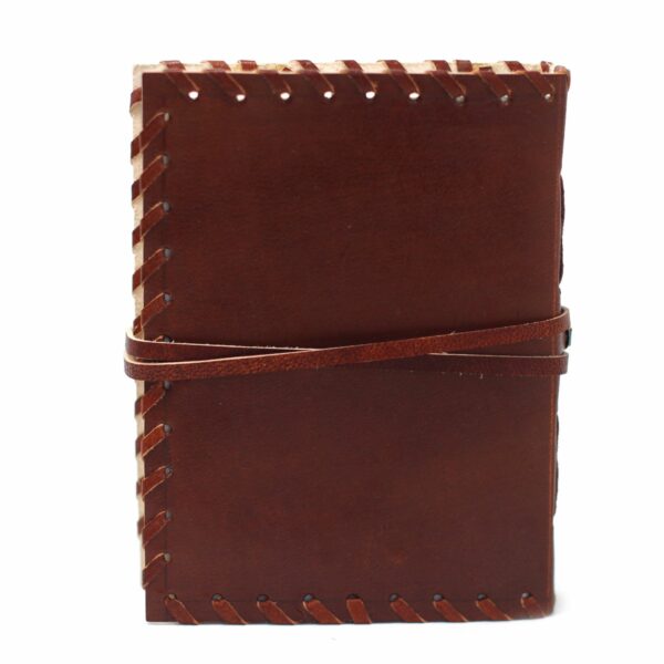 Leather Book of Thoughts with Wrap Notebook (6x4") - Image 6
