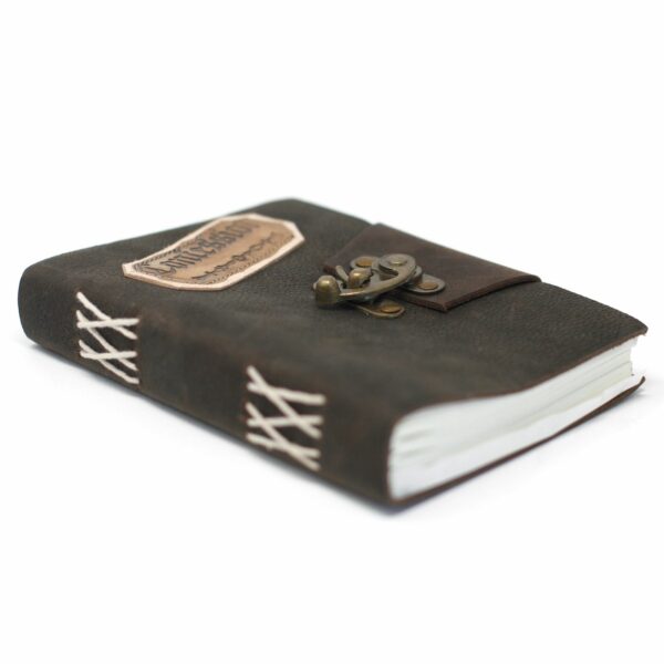 Leather Black Confessions with Lock Notebook (7x5") - Image 7