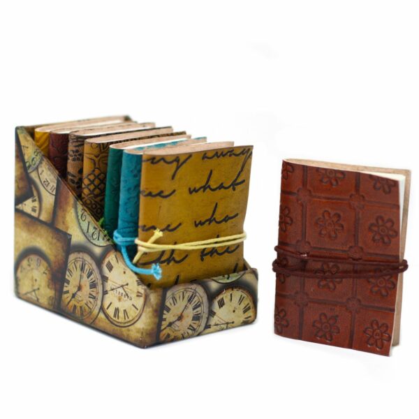 Mini Assorted Leather Notebook (4x3") - 1 piece - Image 4