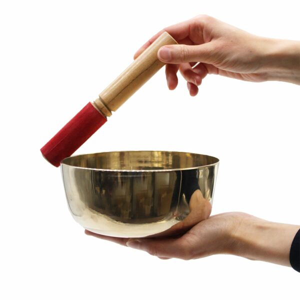 Large Brass Sing Bowl - 17cm - Image 4