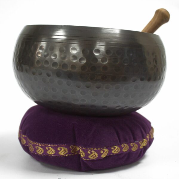 Singing Bowl Velvet Cushion - 16cm - Image 5