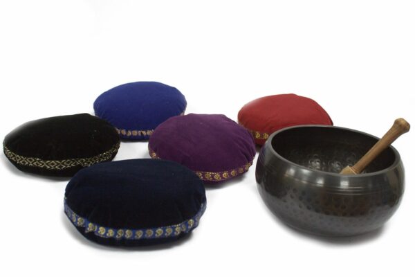 Singing Bowl Velvet Cushion - 16cm - Image 7