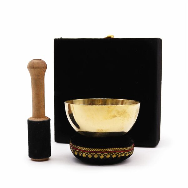 Brass Singing Bowl Gift Set - 9cm - Image 5