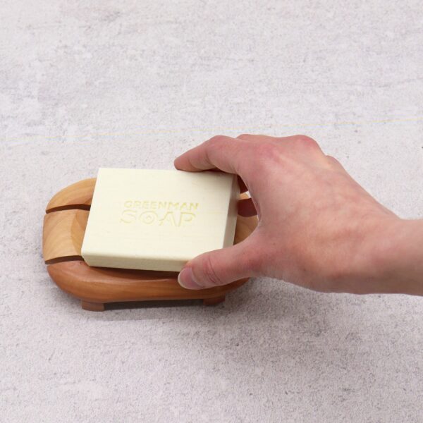 Classic Mahogany Soap Dish - Oval in Rectangle - Image 4