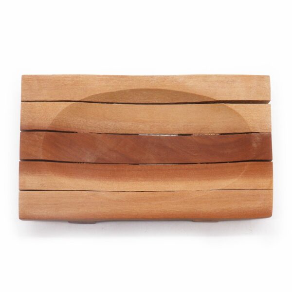 Classic Mahogany Soap Dish - Grid Drainer - Image 2