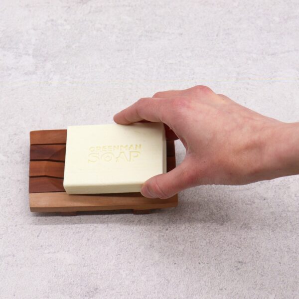 Classic Mahogany Soap Dish - Grid Drainer - Image 4