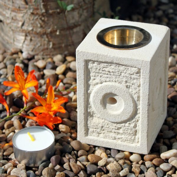 Stone Oil Burner - Square Moorish - Image 2