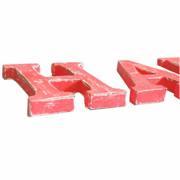 Shabby Chic Letters Red Wash  - HAPPY - Image 3