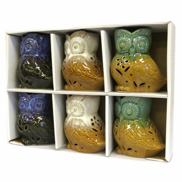 Classic Rustic Oil Burner - Owl Side-on (assorted) - Image 2
