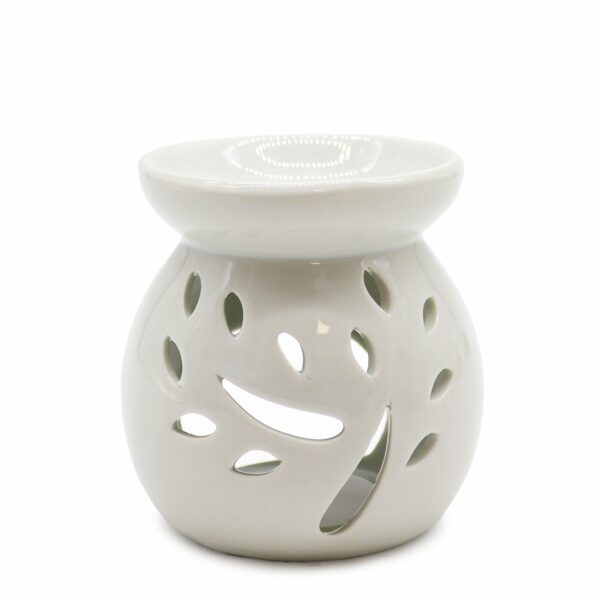 Sm Classic White Oil Burner - Tree Cut-out - Image 2