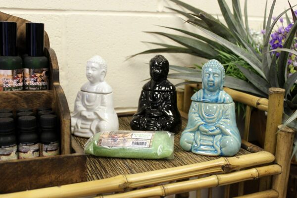 Sitting Buddha Oil Burner - Black - Image 2