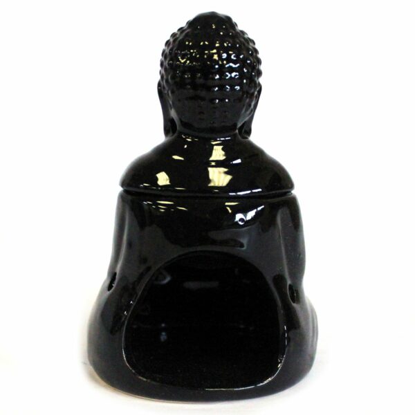 Sitting Buddha Oil Burner - Black - Image 3