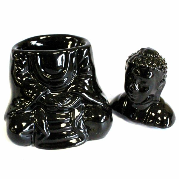 Sitting Buddha Oil Burner - Black - Image 4
