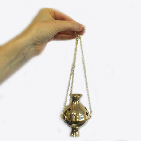 Hanging Brass Incense Burner - Image 5