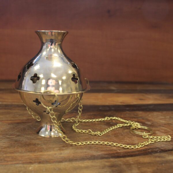 Hanging Brass Incense Burner - Image 6