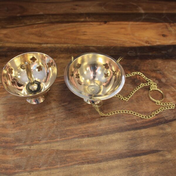 Hanging Brass Incense Burner - Image 8
