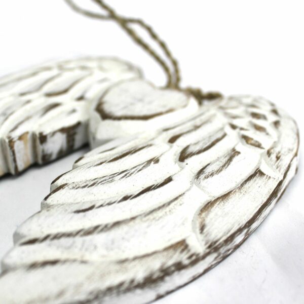 Hand Crafted Double Angel Wing & Heart - 24cm - Image 3