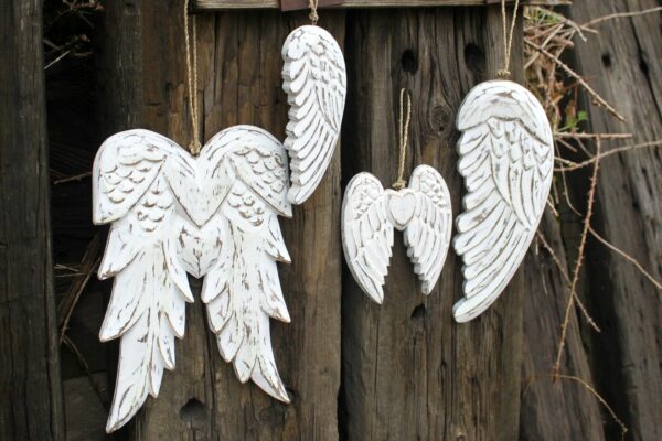 Hand Crafted Double Angel Wing - 31cm - Image 4