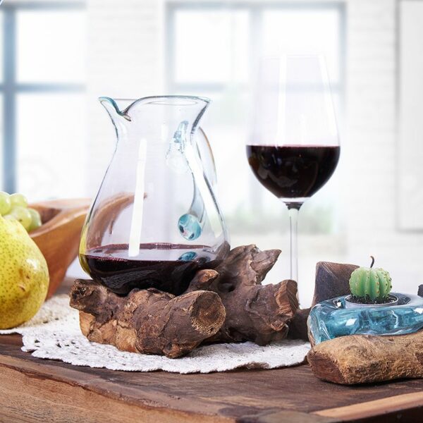 Molten Glass on Wood- Water Jug - Image 6
