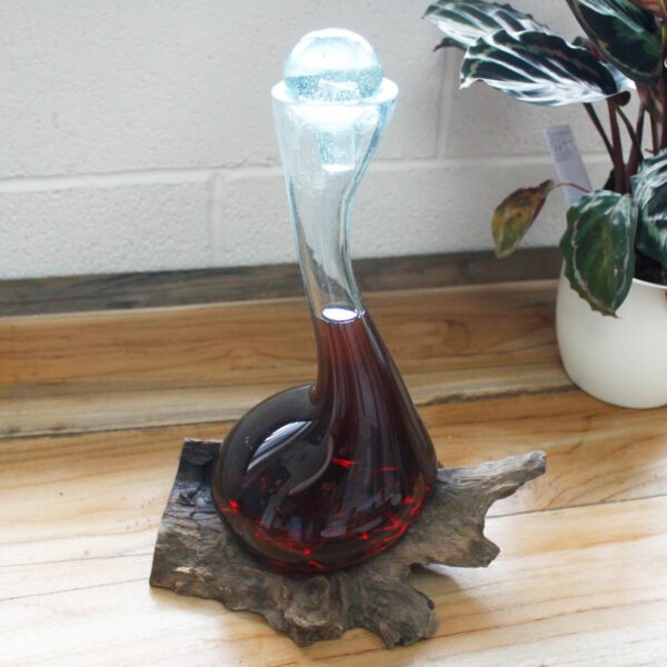 Molten Glass on Wood - Wine Decanter - Image 5
