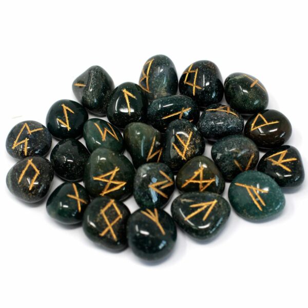 Runes Stone Set in Pouch  - Bloodstone - Image 3